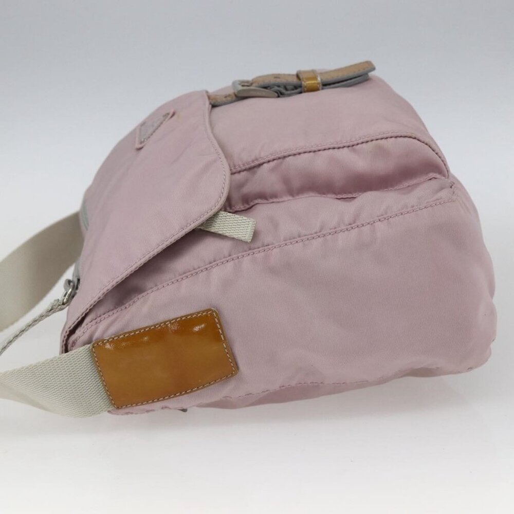 Authentic PRADA Shoulder Bag Nylon Pink Silver - Picture 10 of 16